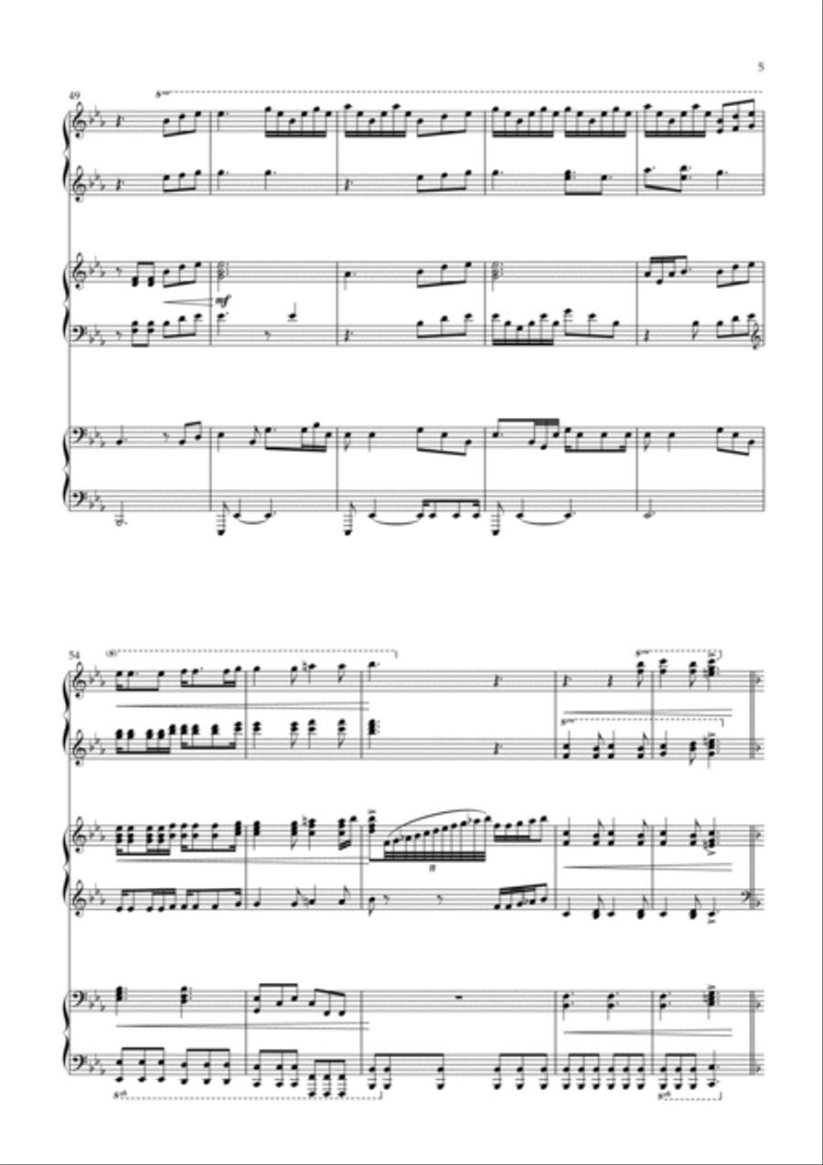 We Are The Champions Piano Duet scores gallery preview page 5