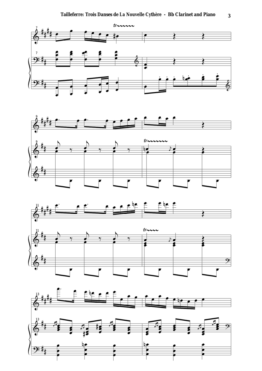 Germaine Tailleferre: Trois Danses de 