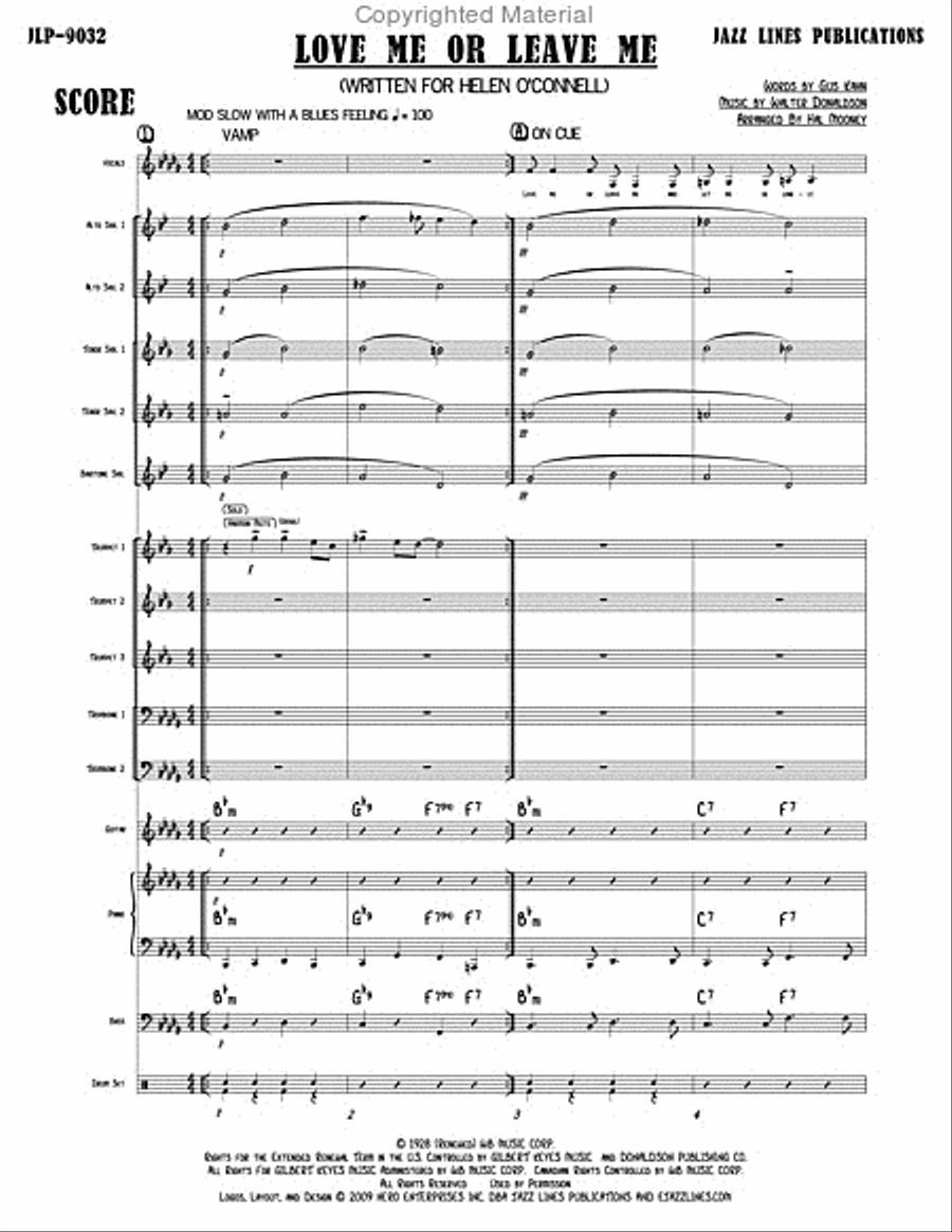Love Me Or Leave Me Big Band scores gallery preview page 3