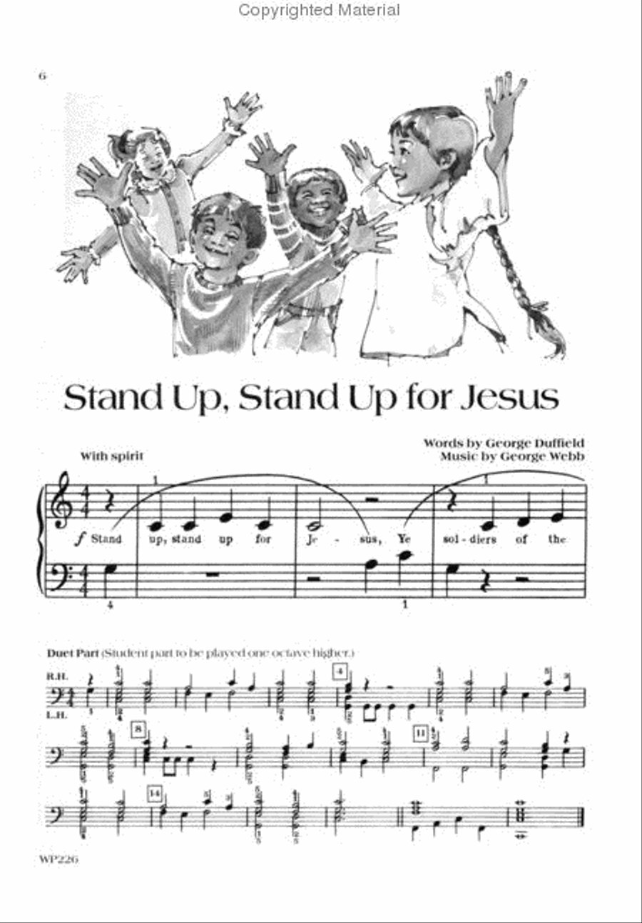 Popular Hymns, Primer Level Piano Method scores gallery preview page 3