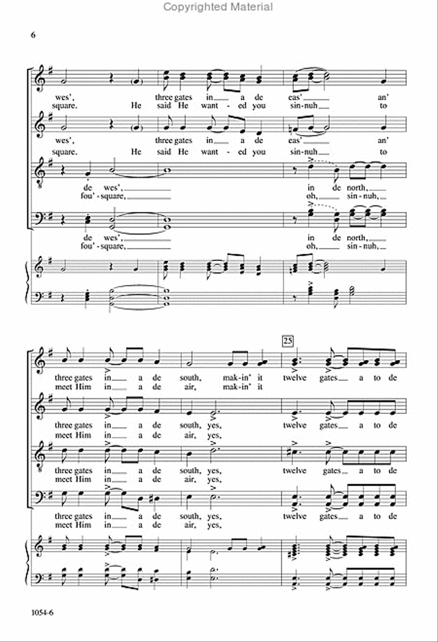 Oh, What a Beautiful City - SATB Octavo 4-Part scores gallery preview page 5