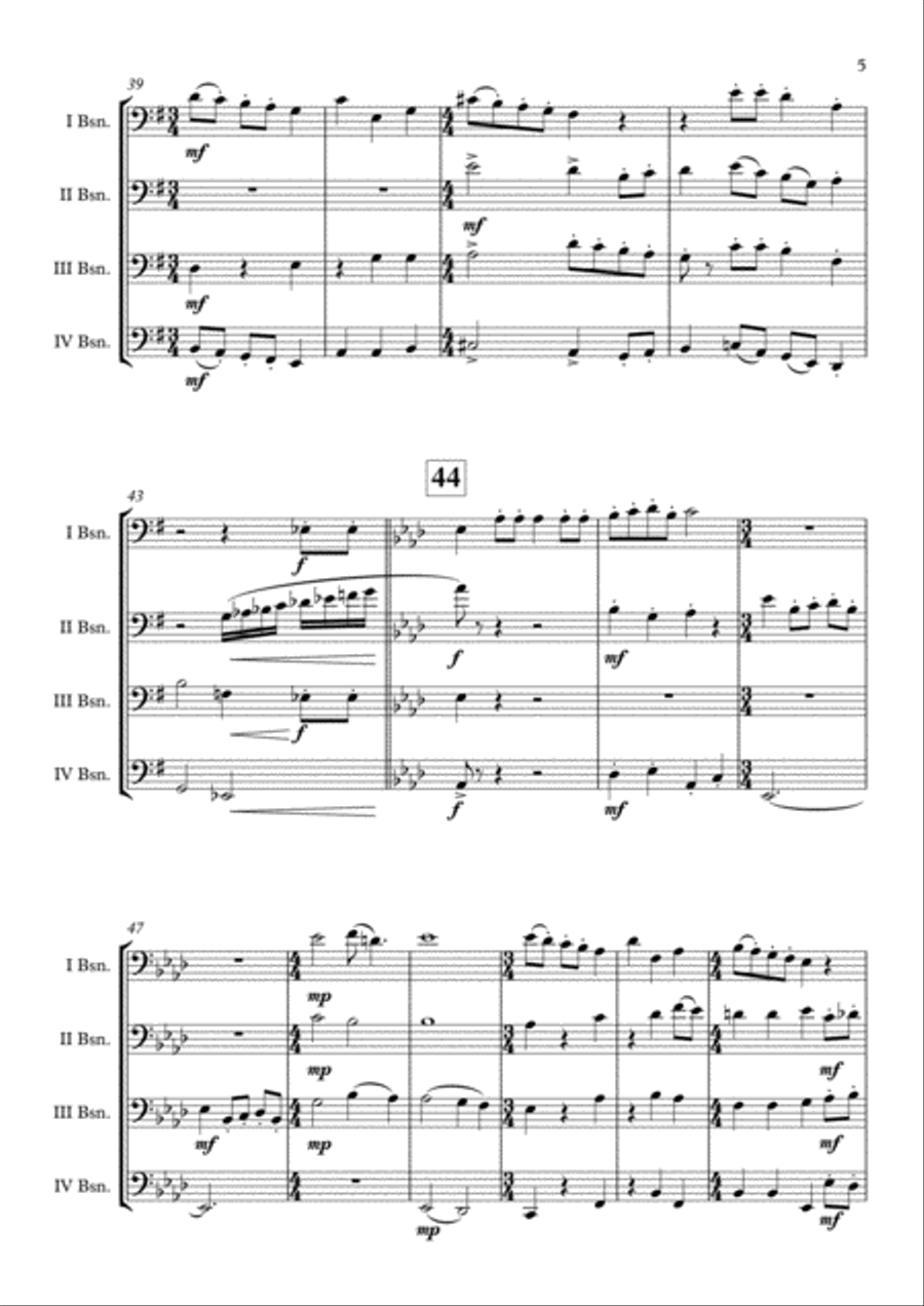 "The Twelve Days Of Christmas" Bassoon Quartet arr. Adrian Wagner image number null