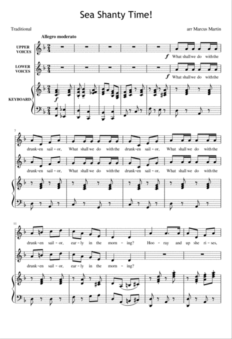 Sea Shanty Time! Sea Shanty Time! SA scores gallery preview page 1