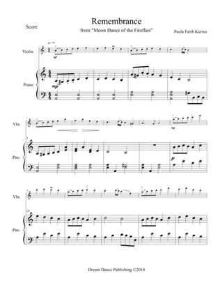 Remembrance (from Moon Dance of the Fireflies) score