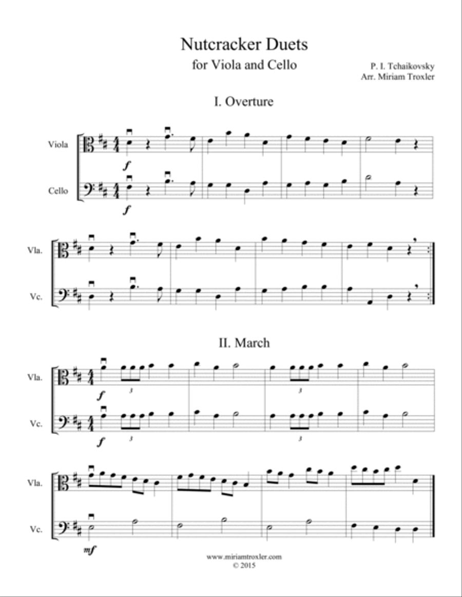 Nutcracker Duets for Viola and Cello String Duet scores gallery preview page 2