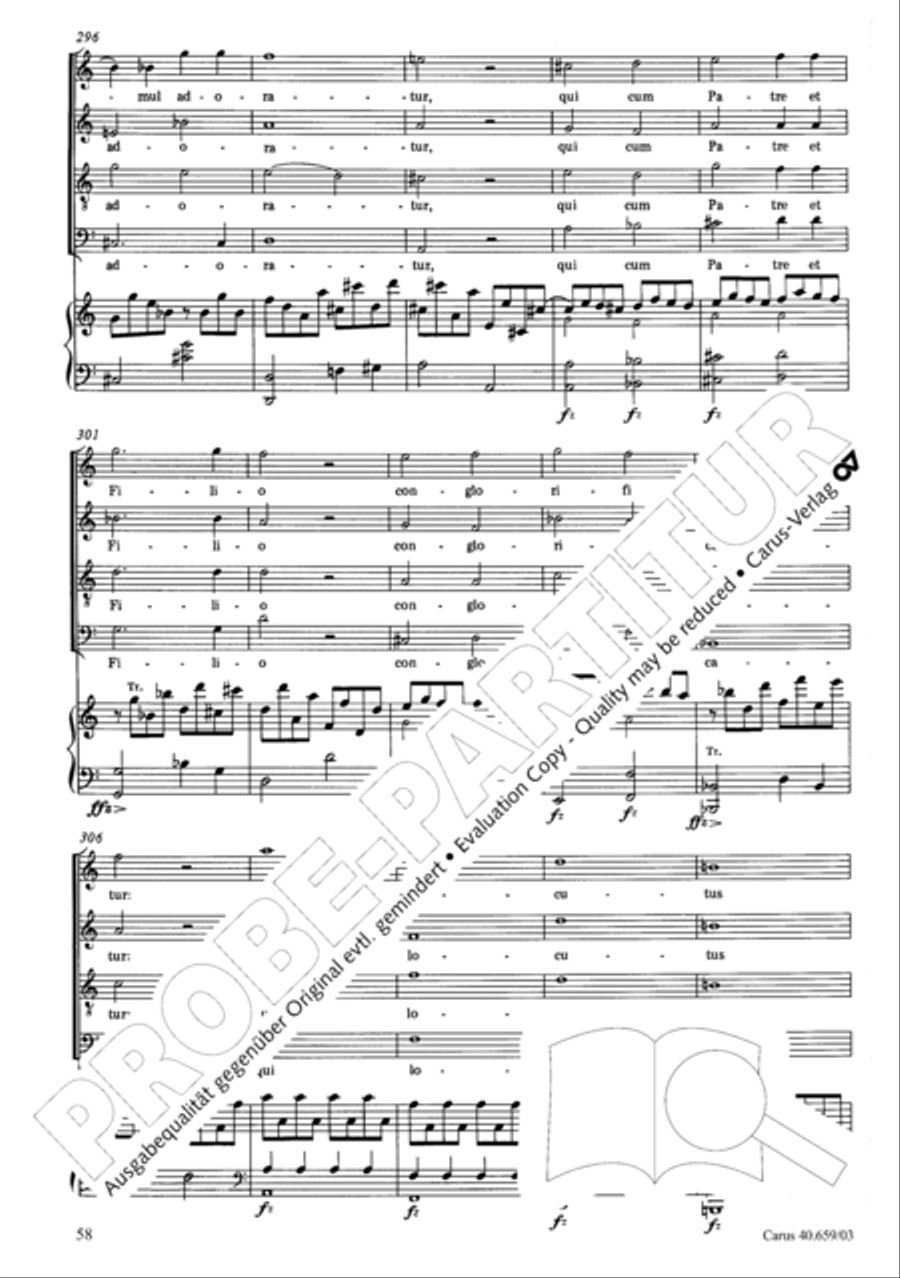 Mass in A flat major (Messe in As) 4-Part scores gallery preview page 59
