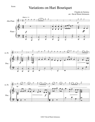 Variations on Hari Bouriquet for alto flute and piano
