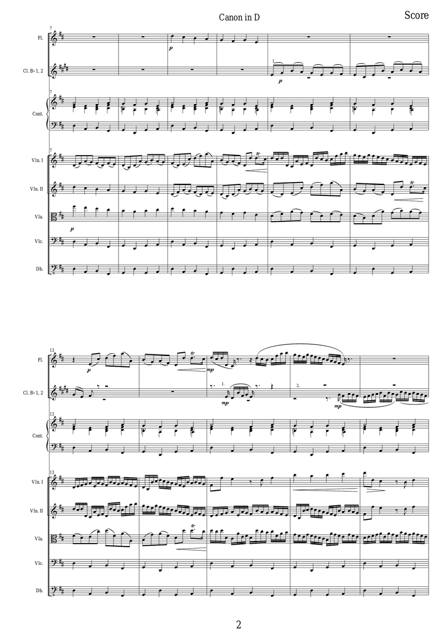Canon in D - Full Orchestra version Chamber Orchestra scores gallery preview page 3