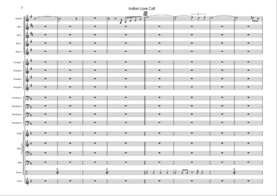 Indian Love Call Big Band scores gallery preview page 3
