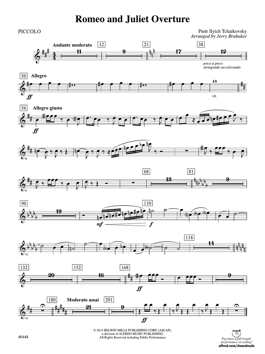 Romeo and Juliet Overture: Piccolo