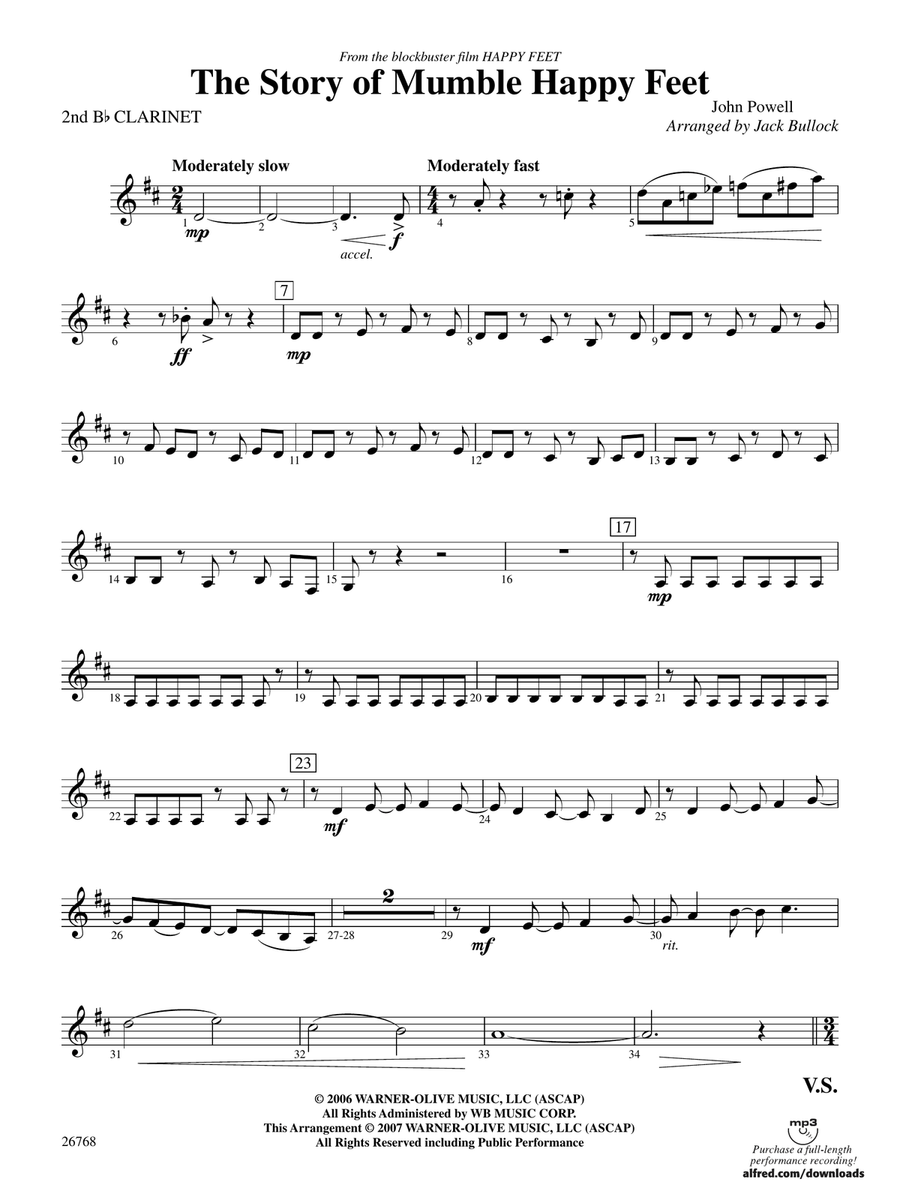 The Story of Mumble Happy Feet: 2nd B-flat Clarinet