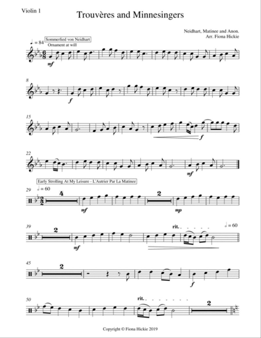 Trouvères and Minnesingers Small Ensemble scores gallery preview page 6
