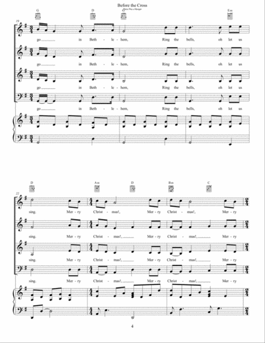 Before The Cross There Was A Manger 4-Part scores gallery preview page 4