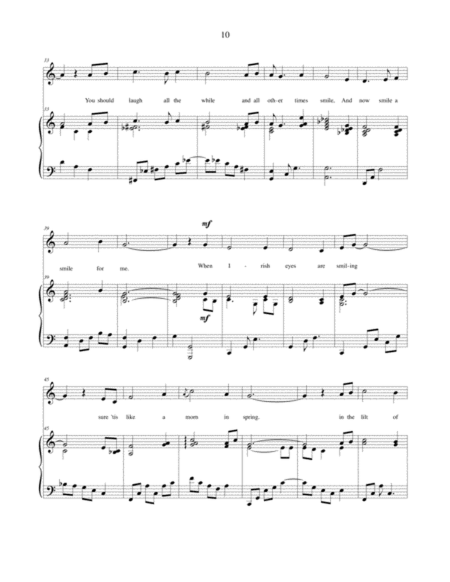 When Irish Eyes Are Smiling - vocal solo with advanced piano accompaniment image number null