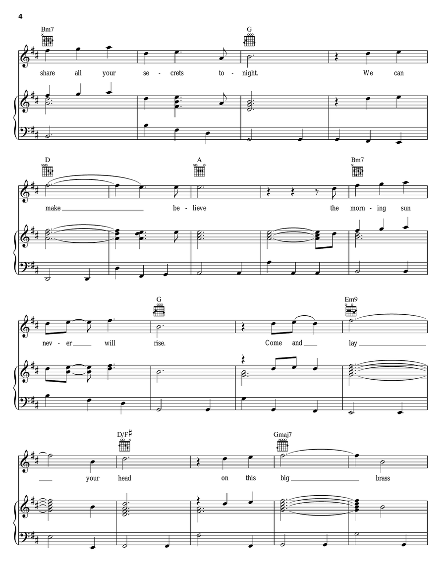 Stay With Me (Brass Bed) Piano, Vocal, Guitar scores gallery preview page 4