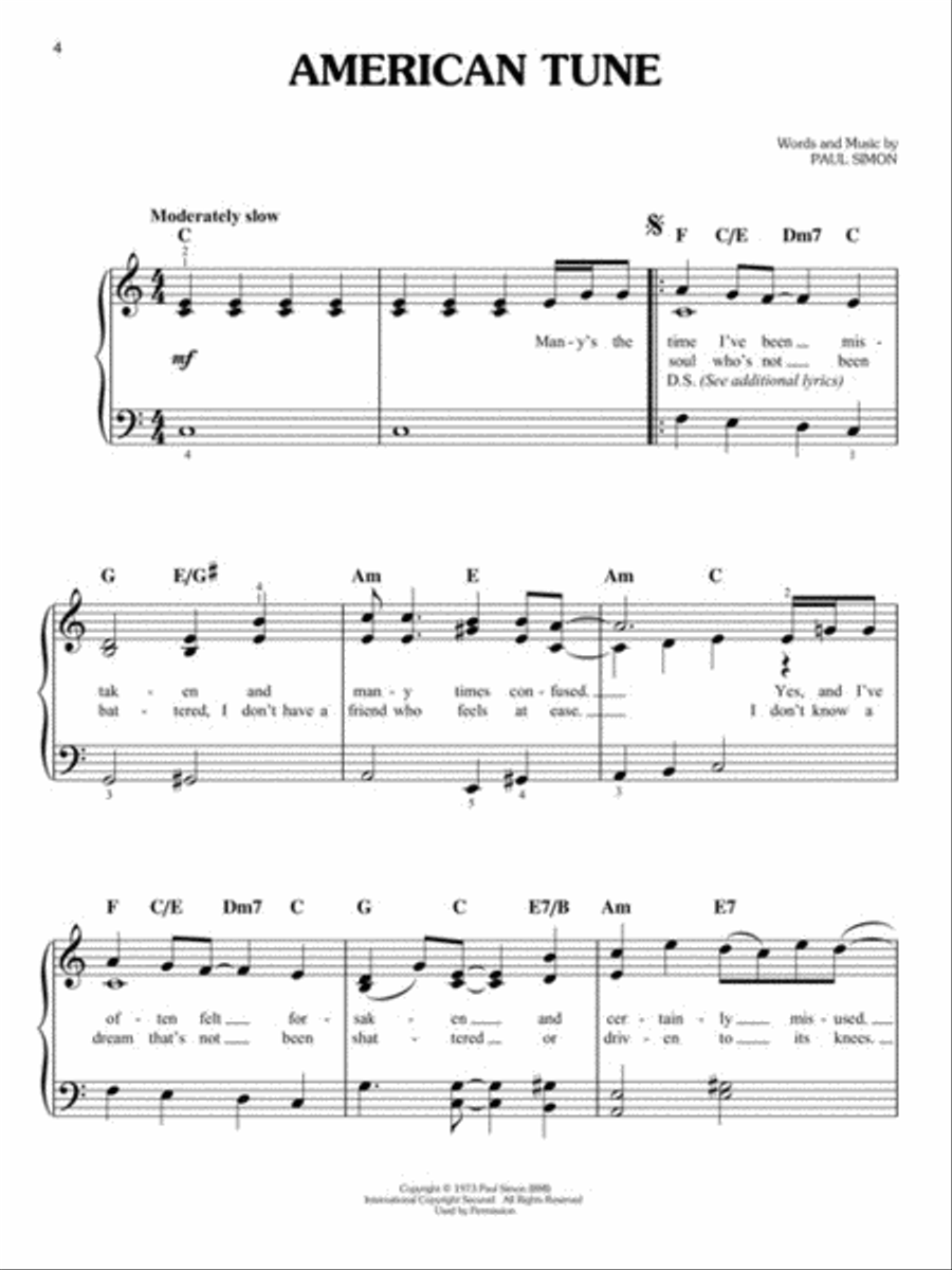 The New Standards Easy Piano scores gallery preview page 4