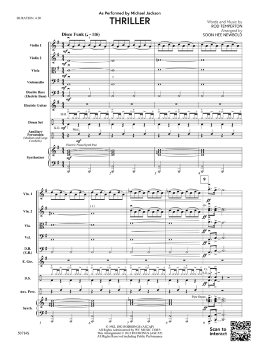 Thriller: Score String Orchestra scores gallery preview page 4