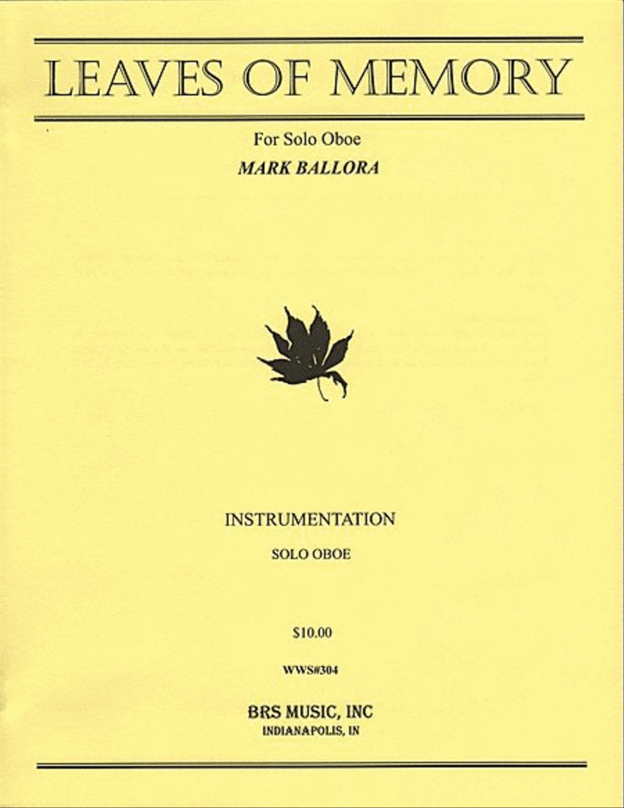 Leaves of Memory Leaves of Memory Oboe Solo scores gallery preview page 1