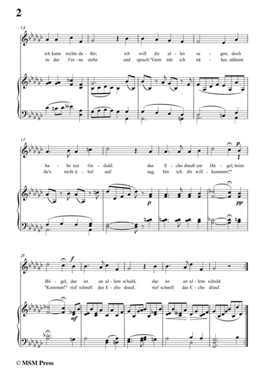 Schubert-Das Echo,Op.136,in G flat Major,for Voice&Piano image number null