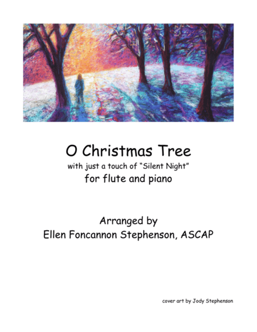 O Christmas Tree with a hint of Silent Night Flute Solo scores gallery preview page 1