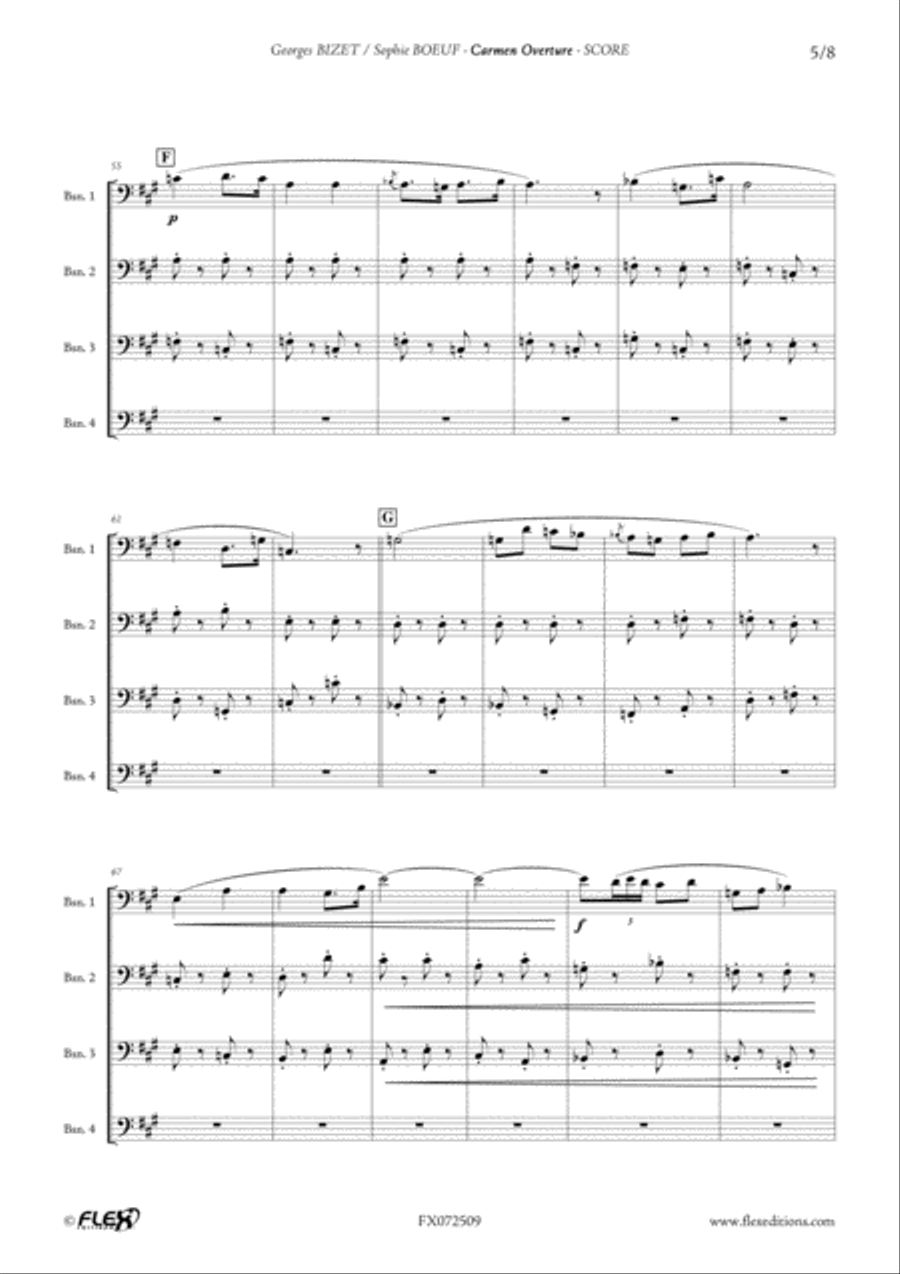 Carmen Overture Bassoon scores gallery preview page 5