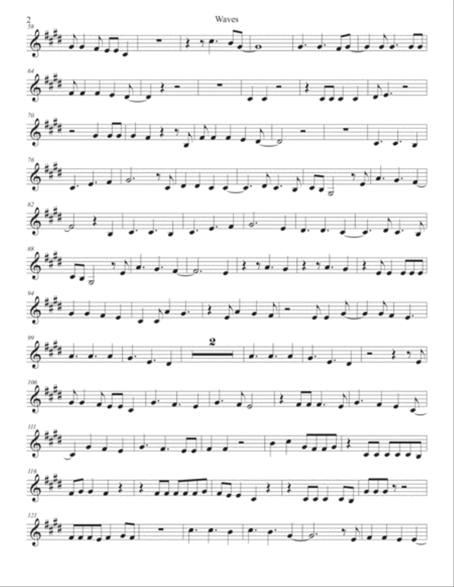 Waves Trumpet Solo scores gallery preview page 2