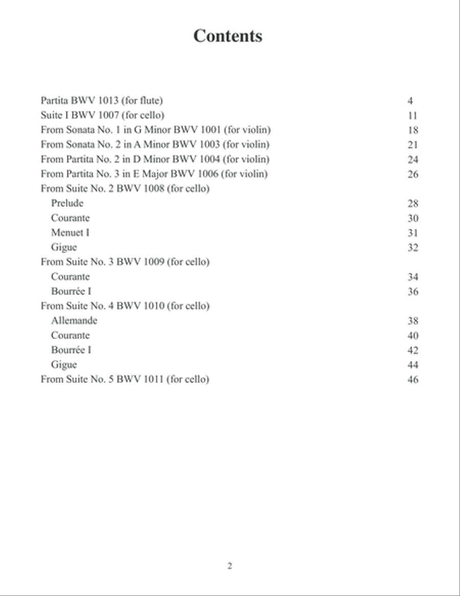 25 Solos for Guitar from the Unaccompanied Partitas