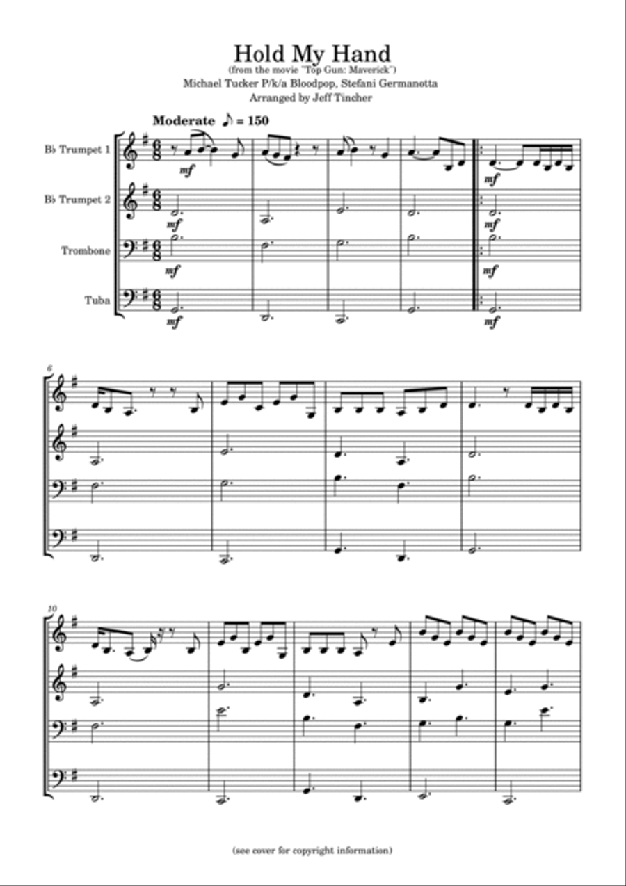Hold My Hand Brass Ensemble scores gallery preview page 2