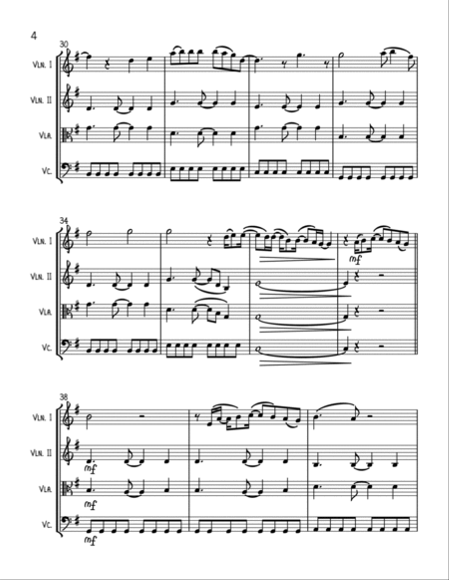 Better Half Of Me String Quartet scores gallery preview page 4