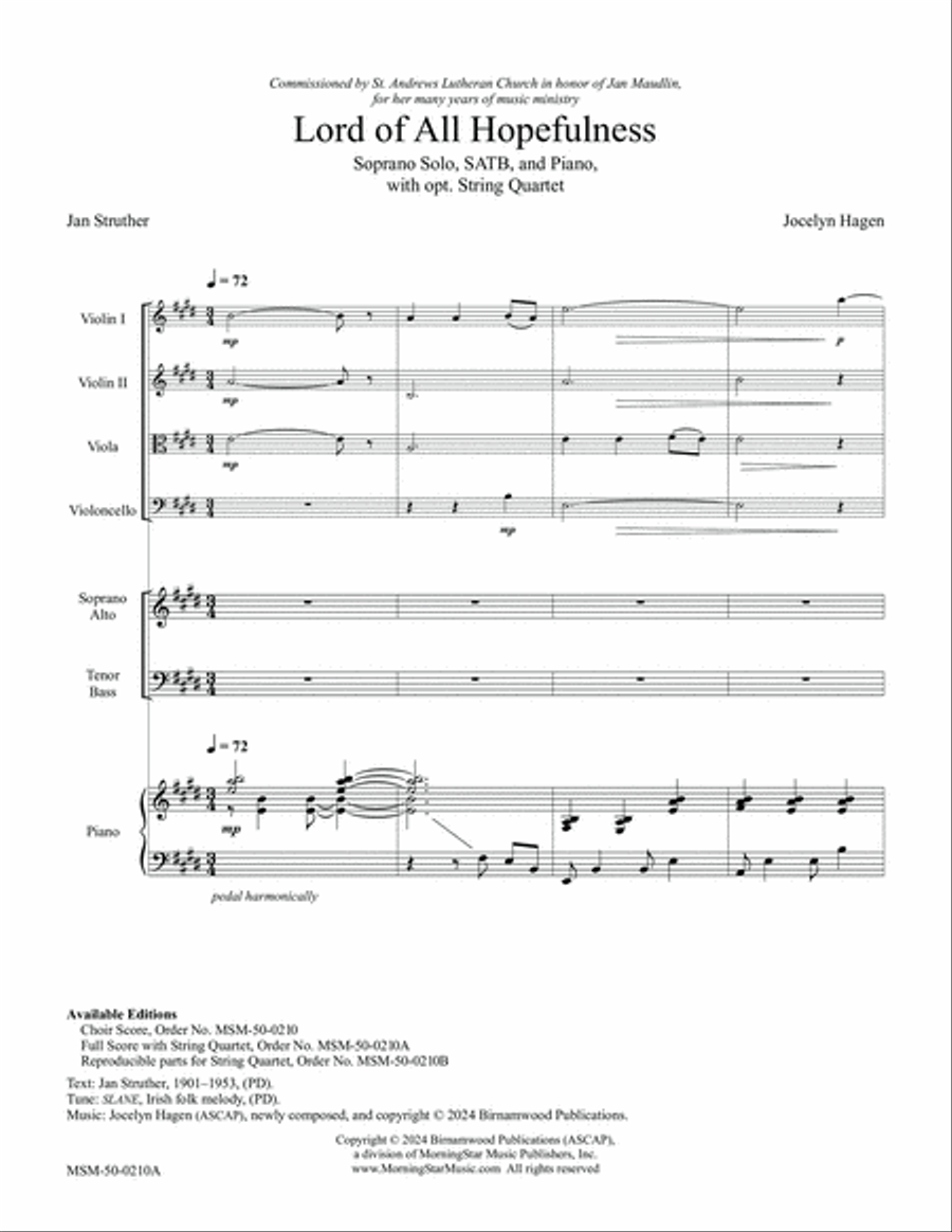 Lord of All Hopefulness Choir scores gallery preview page 3