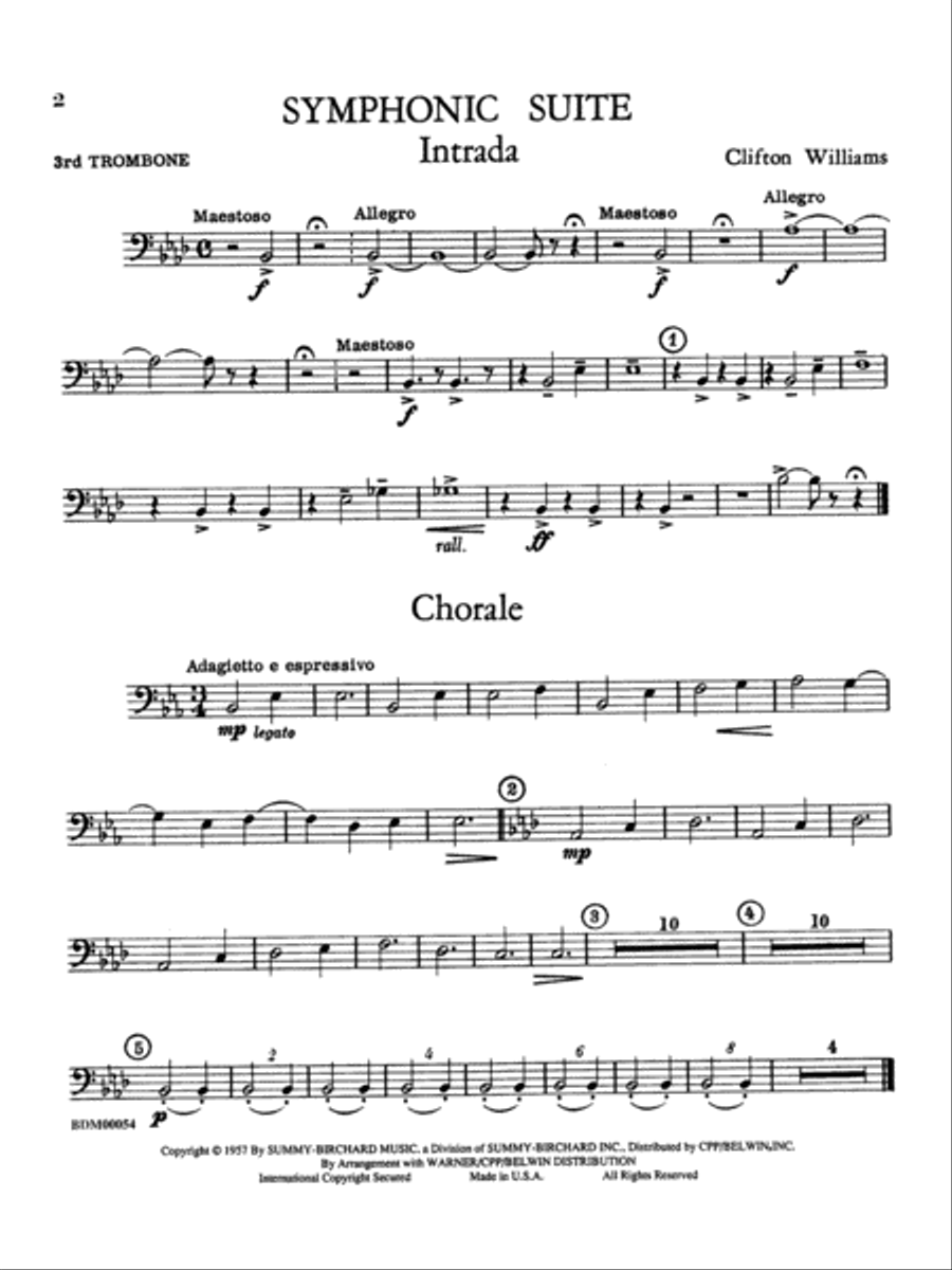 Symphonic Suite: 3rd Trombone Concert Band scores gallery preview page 1