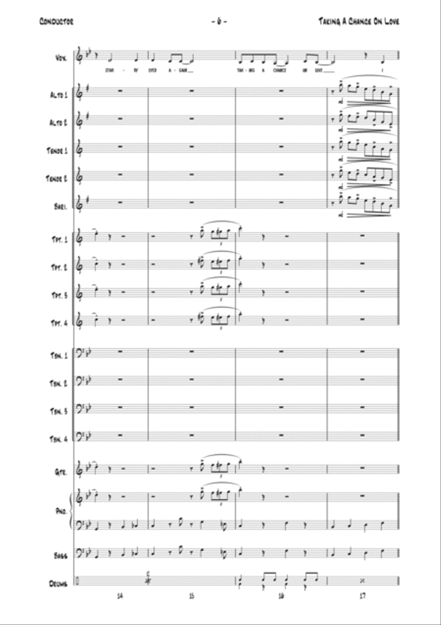 Taking A Chance On Love Jazz Ensemble scores gallery preview page 6