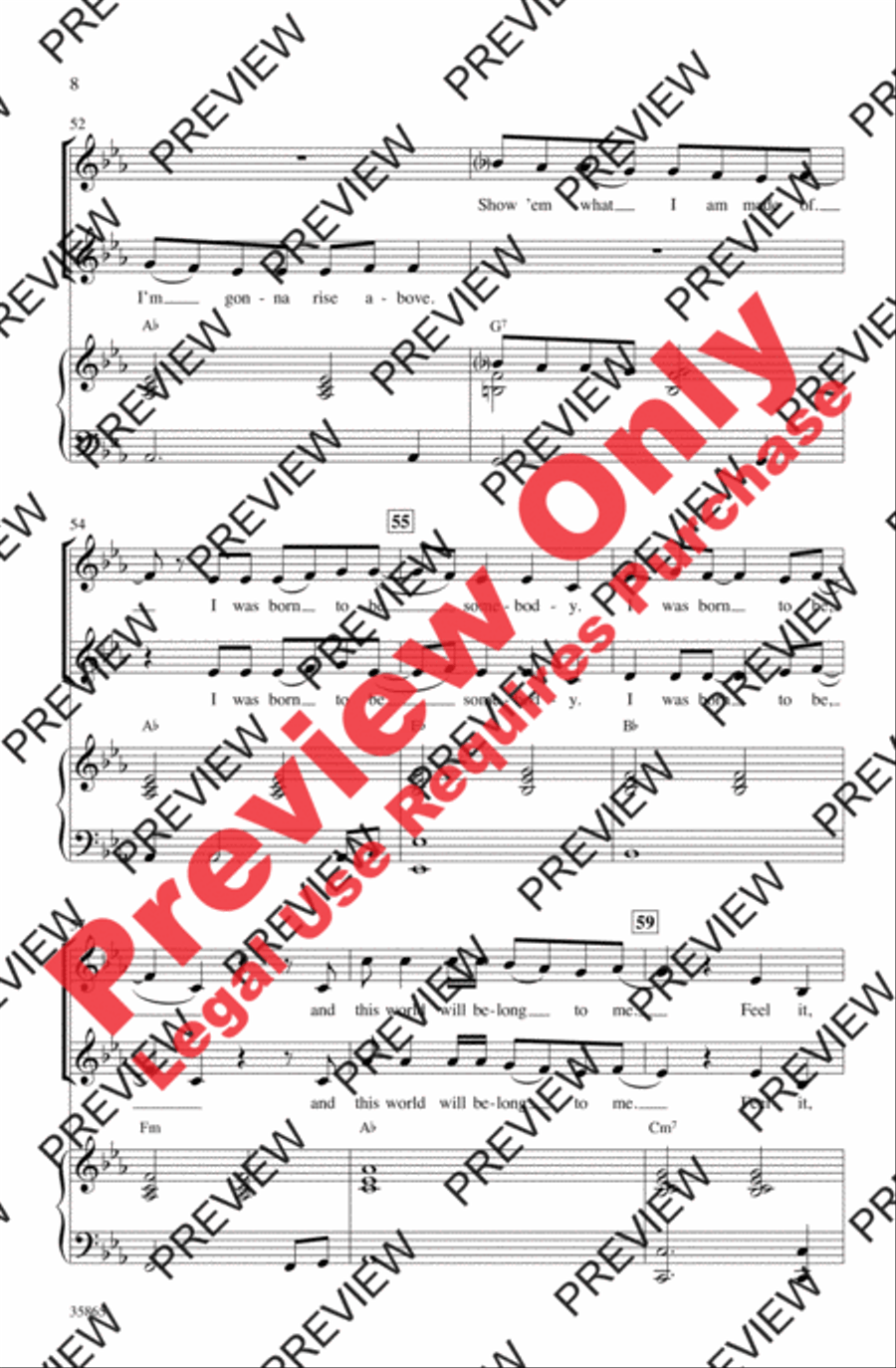 Born to Be Somebody (from Never Say Never) 2-Part scores gallery preview page 8