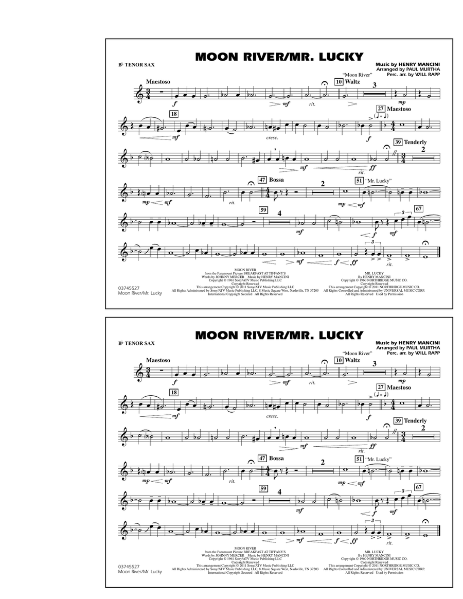 Moon River Marching Band scores gallery preview page 1