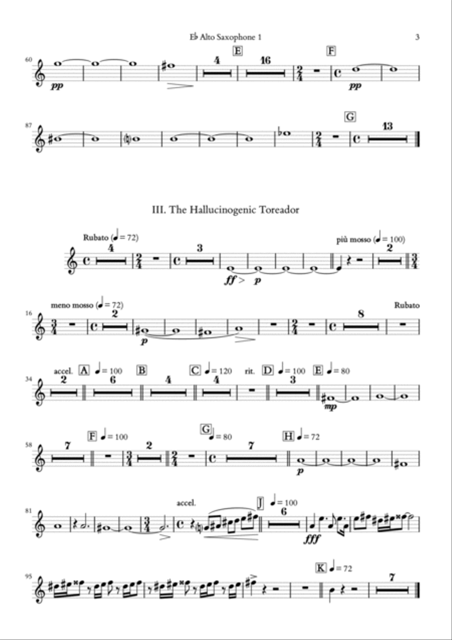 Four Paintings Concert Band scores gallery preview page 2