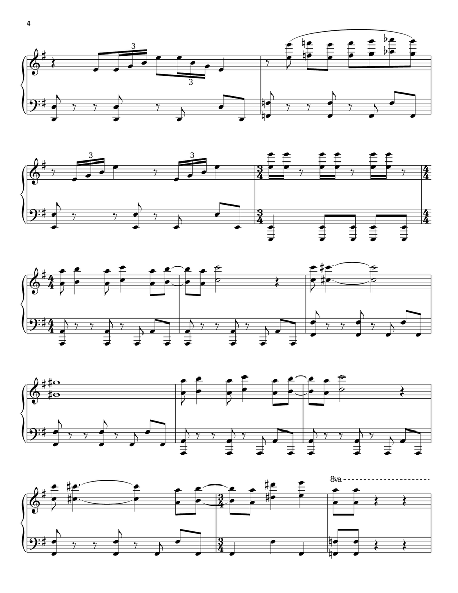 African Rundown Piano Solo scores gallery preview page 4