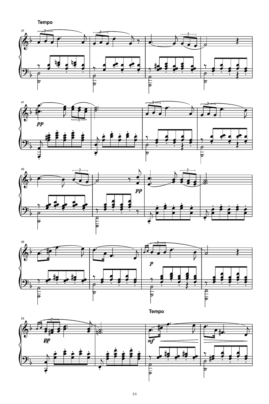 serenade - Franz Schubert Piano Solo scores gallery preview page 3