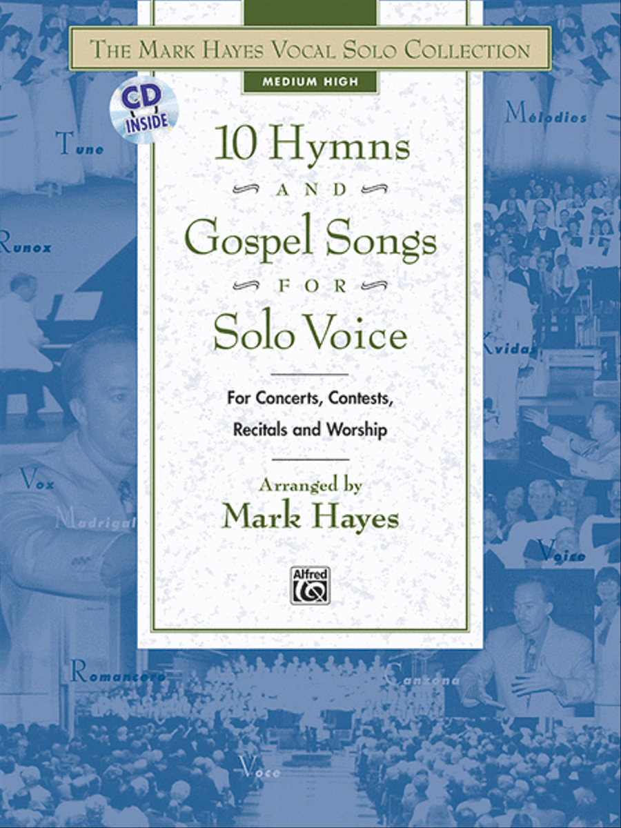 10 Hymns and Gospel Songs for Solo Voice - Medium High (Book/CD) image number null