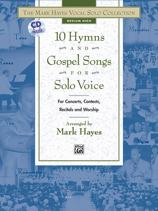 Book cover for 10 Hymns and Gospel Songs for Solo Voice - Medium High (Book/CD)