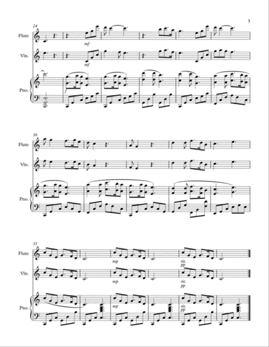 Silent Night Flute scores gallery preview page 3