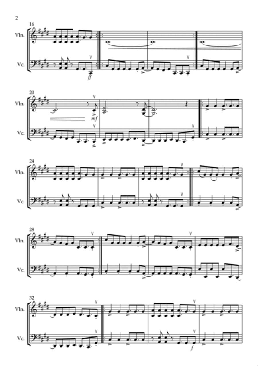 I Wanna Be Your Slave I Wanna Be Your Slave String Duet scores gallery preview page 2