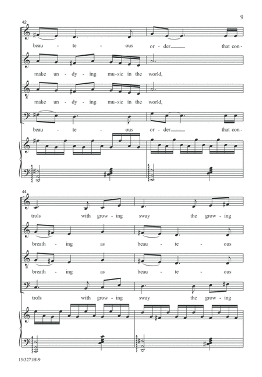 The Choir Invisible 4-Part scores gallery preview page 9