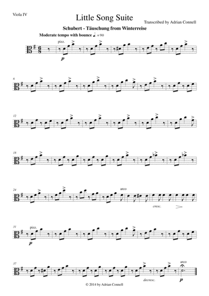 Litte Song Suite for Five Violas - Viola 4