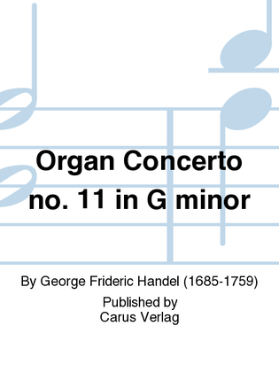 Book cover for Organ Concerto no. 11 in G minor