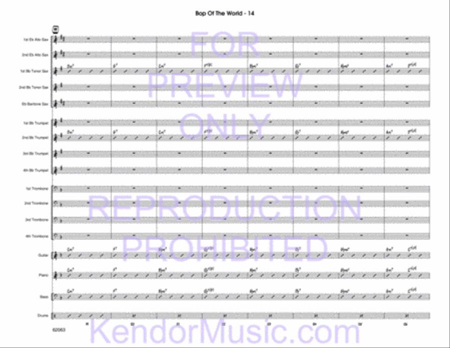 Bop Of The World Bop Of The World Jazz Ensemble scores gallery preview page 16