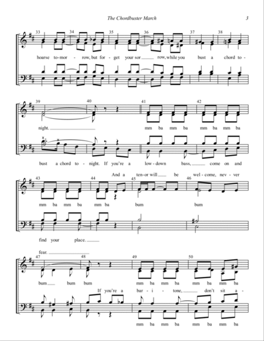 The Chordbuster March The Chordbuster March 4-Part scores gallery preview page 3