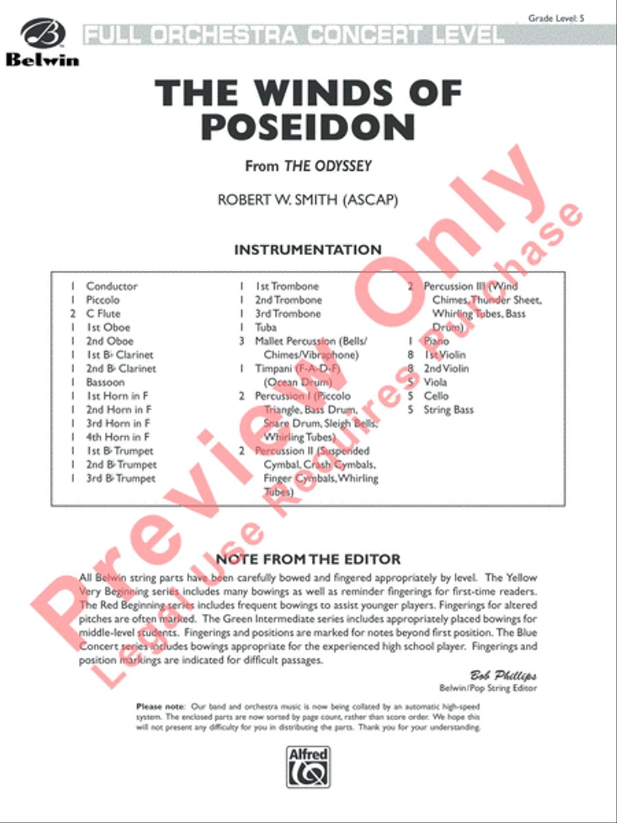 The Winds of Poseidon Full Orchestra scores gallery preview page 2
