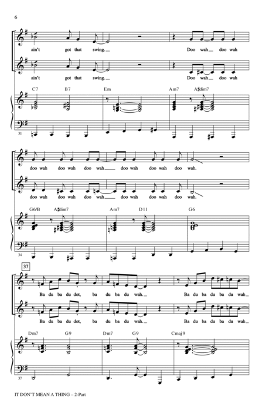 It Don't Mean A Thing (If It Ain't Got That Swing) 2-Part scores gallery preview page 4