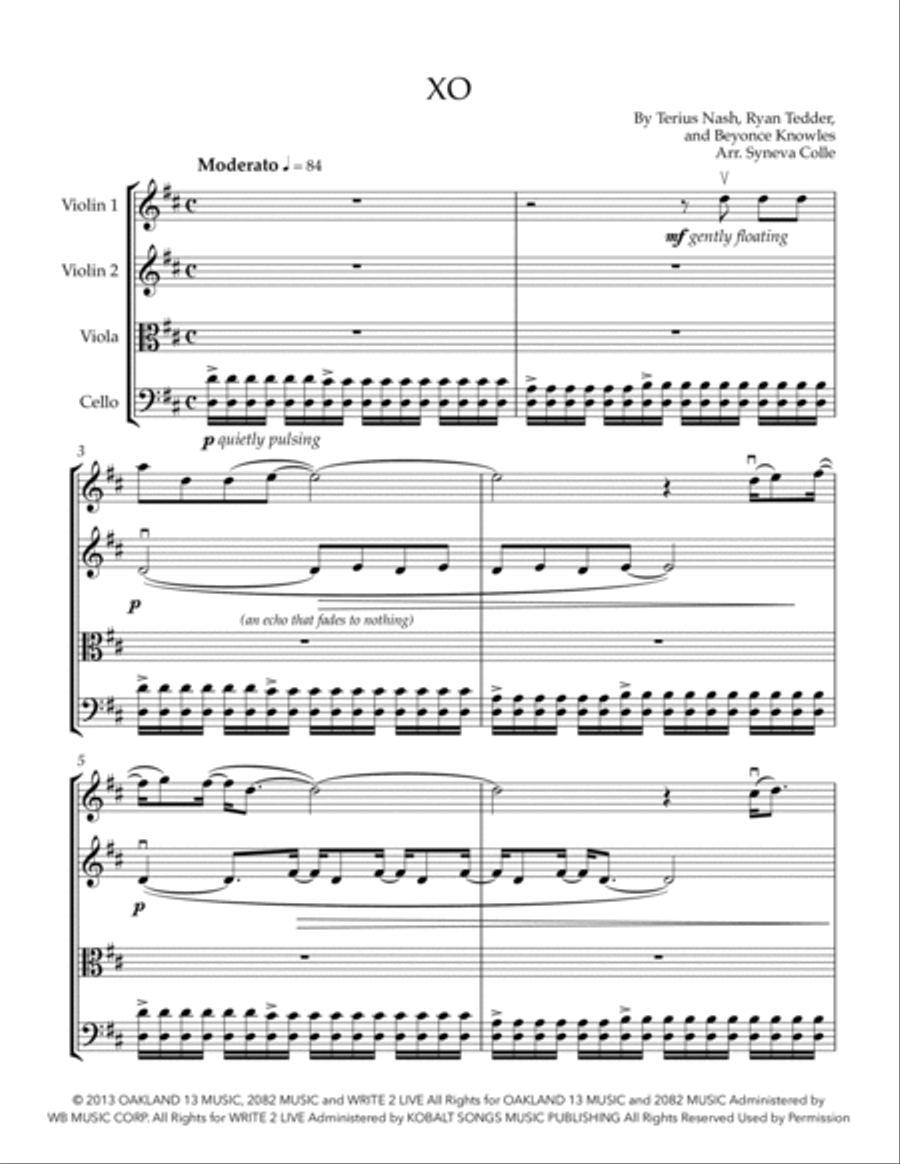 Xo Xo String Quartet scores gallery preview page 2