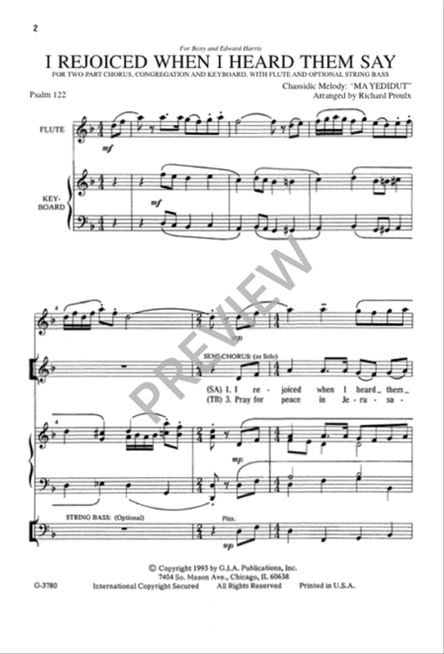 I Rejoiced When I Heard Them Say 2-Part scores gallery preview page 3